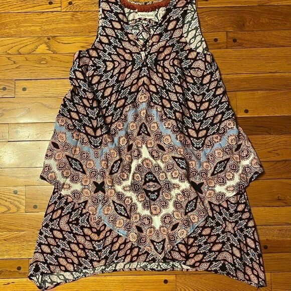 KNOX Rose bohemian handkerchief tiered mini dress - Picture 7 of 7